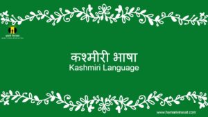 कश्मीरी भाषा(Kashmiri Language)
